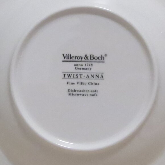 X2 Villeroy & Bock Rim Pasta Soup Bowl Twist-Anna 9.5" Fine Vilbo China Germany - Picture 5 of 6